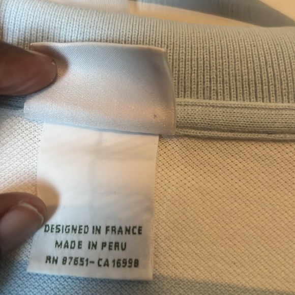 Lactose Men’s Cotton Striped Polo Shirt Size 6 (XL) P2P 21”X 26” Blue/White - Picture 5 of 9